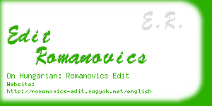 edit romanovics business card